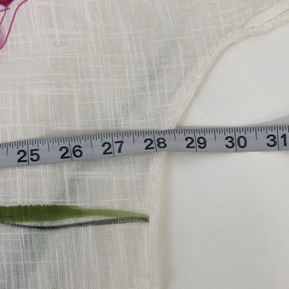 Boho Art to Wear Button Down Top Organic Cotton Hand Painted One Size - Picture 8 of 14